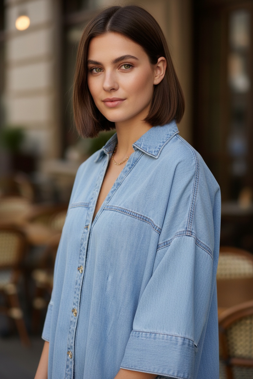 Modelo vestindo a roupa